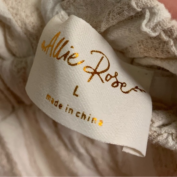 Allie Rose Striped Linen Romper - large - Picture 3 of 4